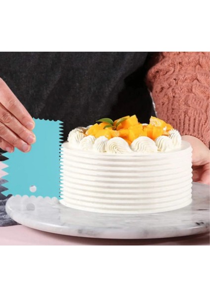 Pasta Dekor Tarağı 6lı Pasta Sıvama Tarağı Hamur Kesici Pasta Kenar Tarağı Krema Şekillendirici fırsatları