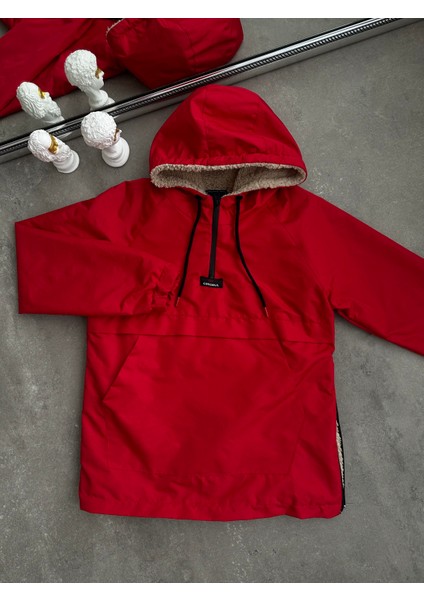 İçi Kürklü Kanguru Cep Mont Su Geçirmez modelleri