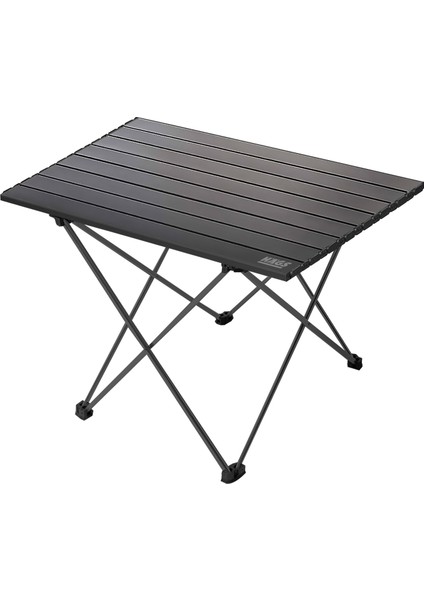 Full Alüminyum Katlanır Kamp Masası, Piknik, Plaj, Ourdoor Hafif Kamp Masası Büyük Boy - Siyah