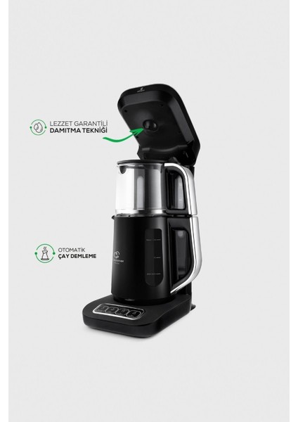Çaysever Robotea Pro 4in1 Konuşan Otomatik Çay Makinesi, Isıtıcı ve Filtre Kahve Demleme Mak.