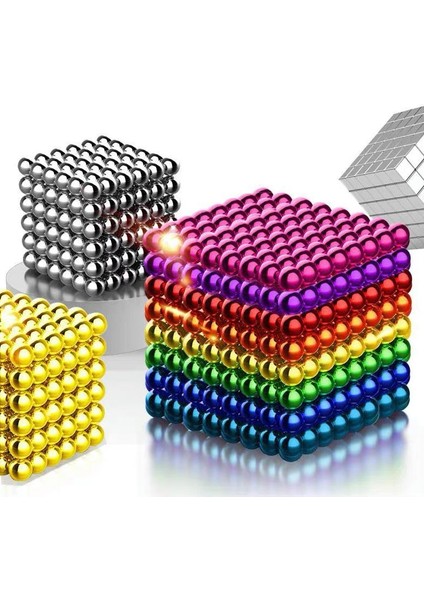 5 mm 512 Adet Neocube Küp Neodymium Manyetik Mıknatıs Toplar Nts Bina Blok Bilye Bulmaca Sıkıştırma Toplam Oyuncular Sekiz Renk (Yurt Dışından)