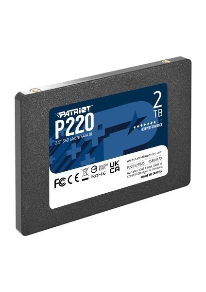 P220 2TB 550/500MB/s 2.5" SATA3 SSD Disk (P220S2TB25)