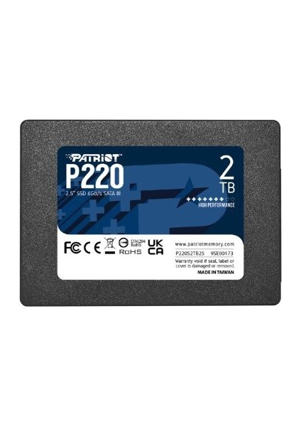 P220 2TB 550/500MB/s 2.5" SATA3 SSD Disk (P220S2TB25)