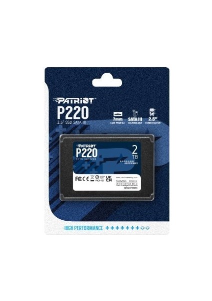 P220 2TB 550/500MB/s 2.5" SATA3 SSD Disk (P220S2TB25)