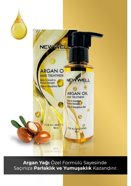 Saç Hacimlendirici,Besleyici ve Onarıcı Argan Özlü Saç Bakım Yağı 100ML