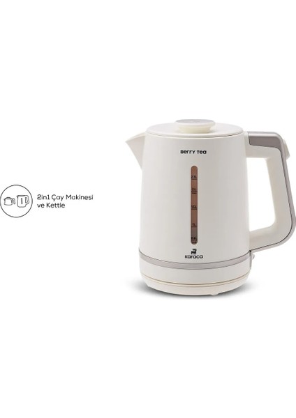 Berry Tea Xl 2in1 Çelik Demlikli Çay Makinesi ve Kettle Mulberry