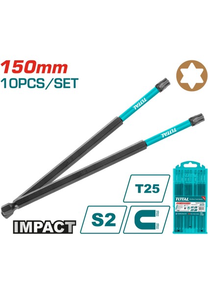 Darbeli 150 mm T25 Bits Ucu Seti TACIM16T2563