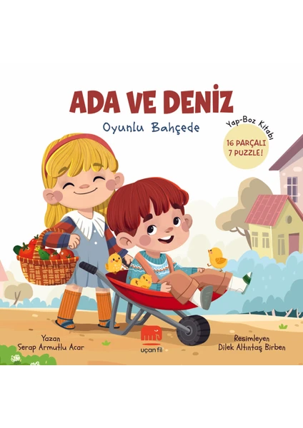 Ada ve Deniz Oyunlu Bahçede (Büyük Boy Puzzle Kitap) - Serap Armutlu Acar