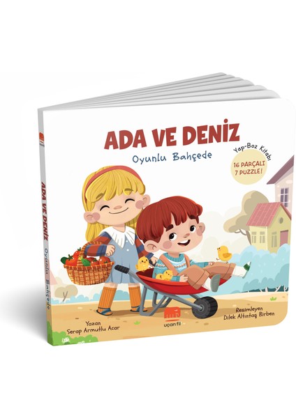 Ada ve Deniz Oyunlu Bahçede (Büyük Boy Puzzle Kitap) - Serap Armutlu Acar