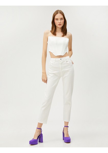 Yüksek Bel Kot Pantolon Dar Paça - Carmen Jeans