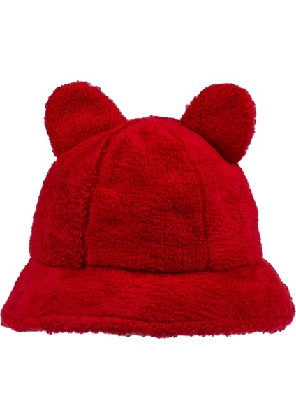 Çocuk Peluş Şapka Kulaklı Fötr 4-7 Yaş