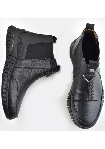 1833 Tam Ortopedik Siyah Hakiki Deri Kadın Bot Ayakkabı Anne Kışlık Deri Bot fırsatları