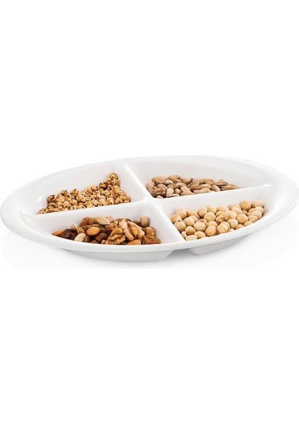 Thermoset Tina 4 Bölmeli Oval Tabldot 36X26 cm
