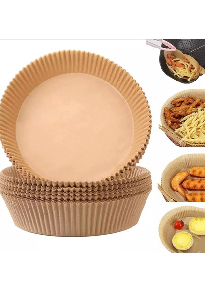 Fritöz Pişirme Kağıdı - Air Fryer Liners Hava Fritözü Xiaomi Philips 50 Adet