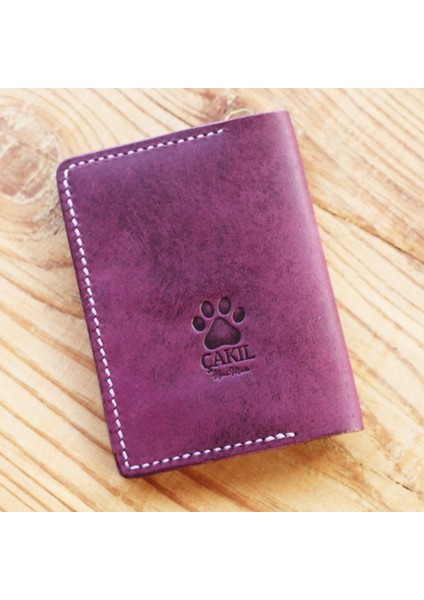 Hakiki Deri Mor Ruhsat Kabı modelleri