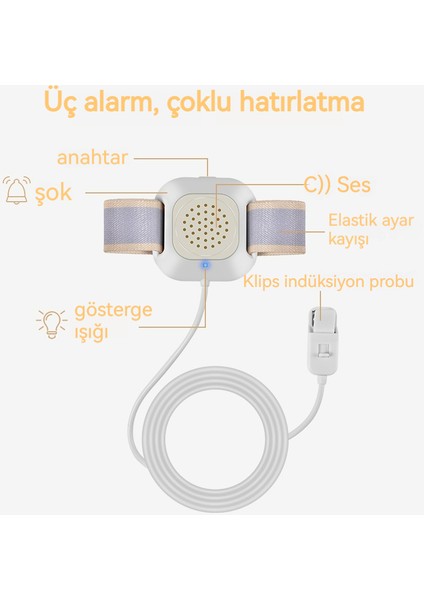 Bebek Yatak Islatma Alarm Cihazı, Titreşimli Flaş Zil Sesi Hatırlatma (Yurt Dışından)