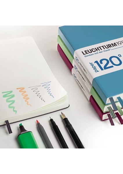 Leuchttrum 1917 Superior Paper Edition 120 G/m² Sert Kapak, A5, Çizgisiz Rising Sun 367125