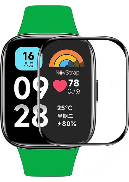 Xiaomi Redmi Watch 3 Active ile Uyumlu Ekran Koruyucu Nano Esnek Cam Tam Kaplayan Ppm