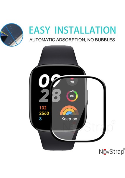 Xiaomi Redmi Watch 3 Active ile Uyumlu Ekran Koruyucu Nano Esnek Cam Tam Kaplayan Ppm