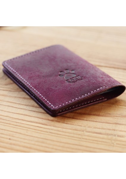 Hakiki Deri Mor Ruhsat Kabı - Isme Özel fiyatları