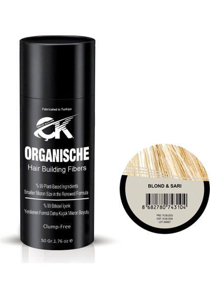 4 Kutu 200 Gram Organische Hair Building Fibers Sarı Saç Lifi Topik fiyatları