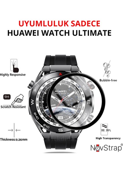 Huawei Watch Ultimate ile Uyumlu Ekran Koruyucu Nano Esnek Cam Tam Kaplayan Ppm fiyatları