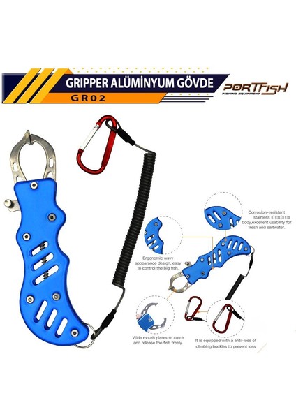 Gripper Alüminyum Balık Tutucu