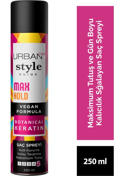 Urban Care Urb Style Guıde Max Hold Hair Spray 250 Ml - Vegan