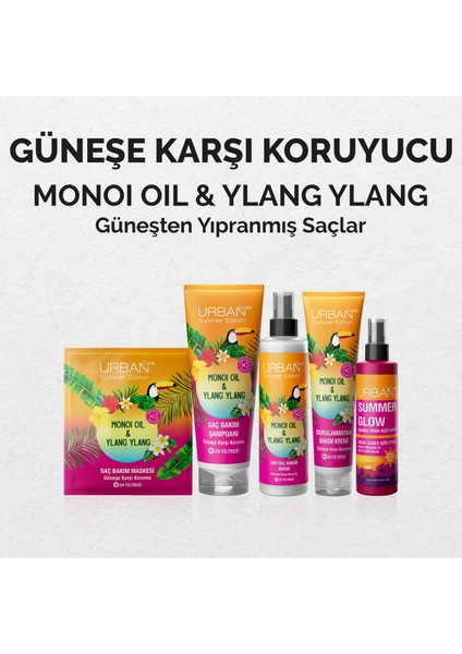 URBAN Care Summer-Monoi Yağı&Ylang Ylang Güneş Koruyucu Sıvı Saç Bakım Kremi-Vegan-200ML