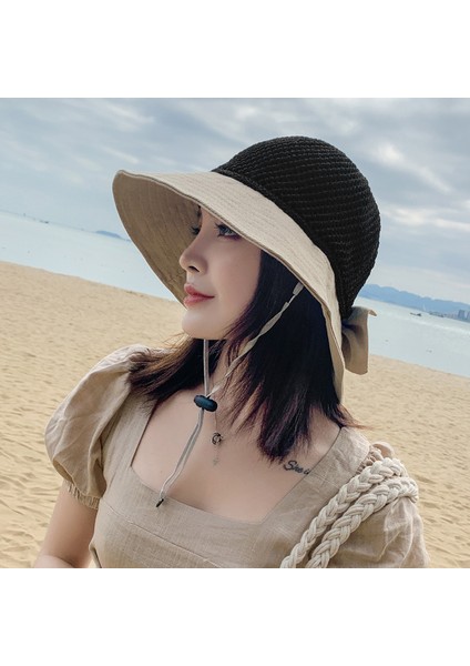 Japon Moda Balıkçı Şapkası Katlanabilir Yay Güneş Şapkası Güneş Şapkası (Yurt Dışından)