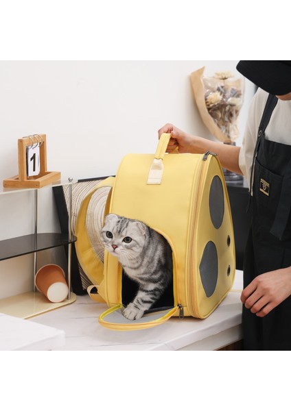 Üçgen Peynir Pet Çanta Açık Nefes Kedi Sırt Çantası Taşınabilir Gezi Kedi Çantası Köpek Çantası (Yurt Dışından)