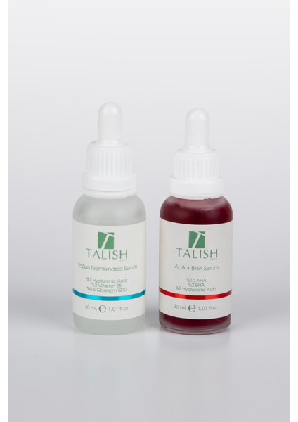 Yoğun Nemlendirici Hiyaluronik Asit Serum + Yenileyici Kırmızı Peeling Serum Aha/bha