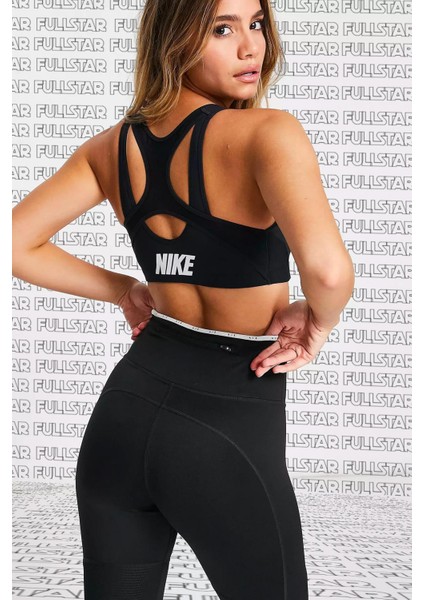 Dri Fit Shape High Support Zip Bra Fermuarlı Sporcu Sütyeni Siyah