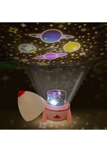 Küçük Roket Projektör Yıldızlı Gökyüzü Lambası Çocuk Atmosfer Işığı Gece Lambası (Yurt Dışından) fiyatları