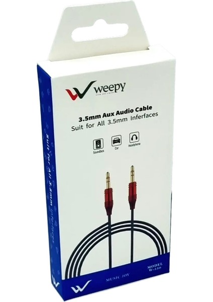 1 Metre 3.5mm Aux Kablo Weepy W-550