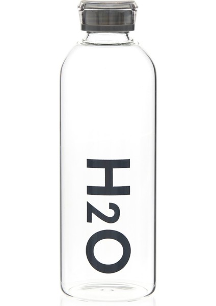 H2O Borosilikat Cam Matara - Gri - 1000 ml