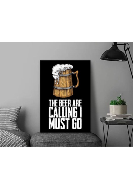 Beer Tasarımlı Kanvas Tablo-17 30X50CM Ev Dekorasyonu, Ev Hediyesi