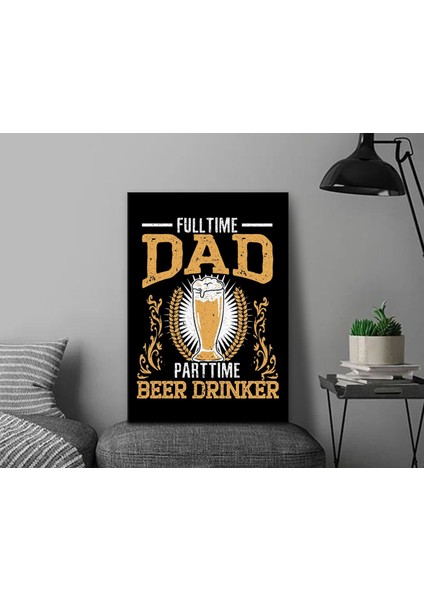 Beer Tasarımlı Kanvas Tablo-18 30X50CM Ev Dekorasyonu, Ev Hediyesi