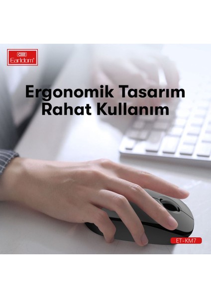Earldom Km7 Sessiz Kablosuz Ofis Mouse indirimleri
