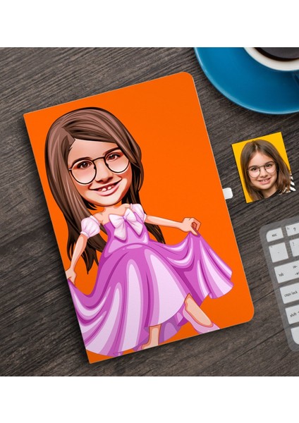 Kişiye Özel Kız Çocuk Prenses Karikatürlü Defter-1
