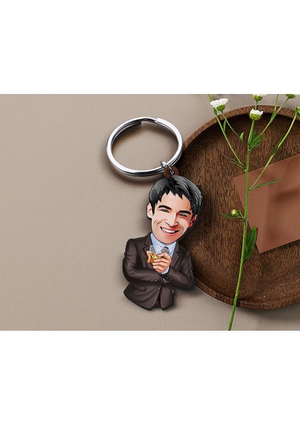 Kişiye Özel Erkek Karikatürlü Ahşap Anahtarlık, Sevgiliye Hediye, Erkek Hediyesi, Doğum Günü Hediyesi-8 modelleri