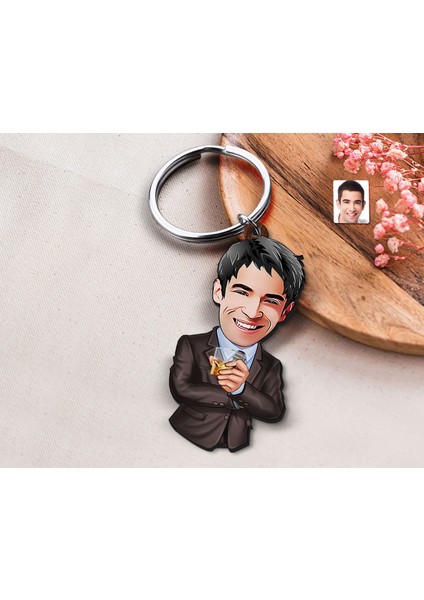 Kişiye Özel Erkek Karikatürlü Ahşap Anahtarlık, Sevgiliye Hediye, Erkek Hediyesi, Doğum Günü Hediyesi-8 fırsatları