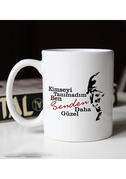 Kimseyi Tanımadım Ben Atatürk Temalı Beyaz Kupa Bardak-3