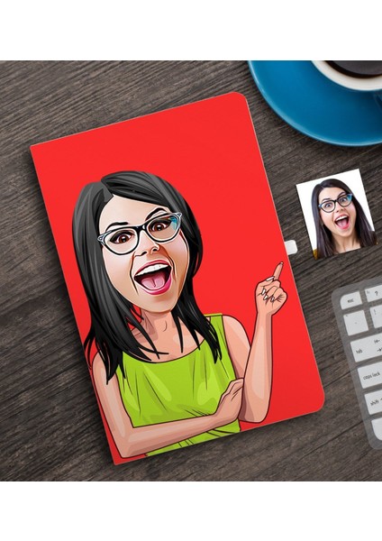Kişiye Özel Bayan Karikatürlü Defter-19