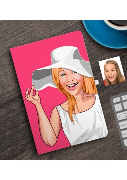 Kişiye Özel Bayan Karikatürlü Defter-20