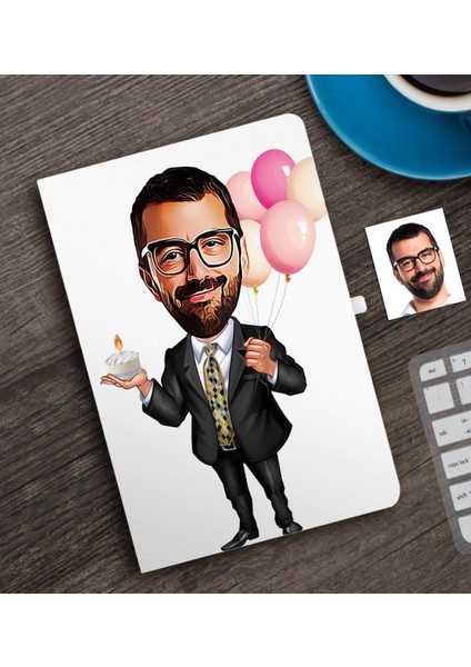 Kişiye Özel Bay Doğum Günü Karikatürlü Defter-3