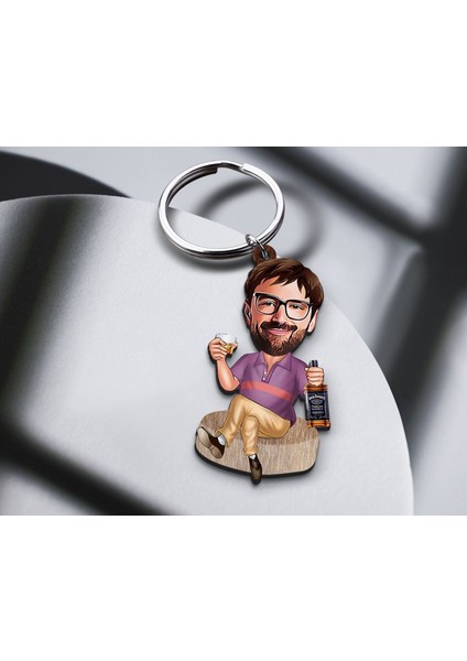 Kişiye Özel Erkek Karikatürlü Ahşap Anahtarlık, Sevgiliye Hediye, Erkek Hediyesi, Doğum Günü Hediyesi-9 fiyatları