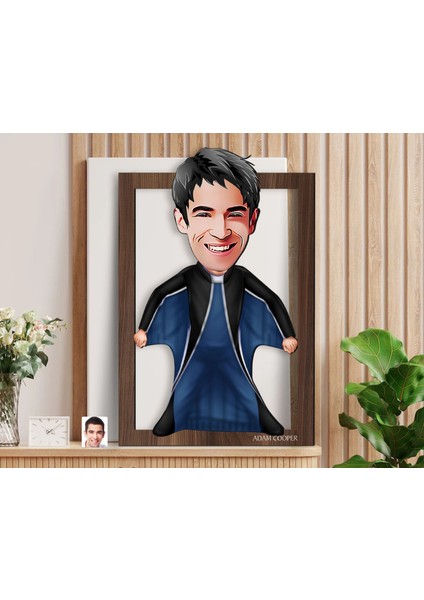 Kişiye Özel Erkek Extreme Sport Karikatürlü 3D Ahşap Tablo-1, Sevgiliye Hediye, Arkadaşa Hediye, Doğum Günü Hediyesi fiyatları