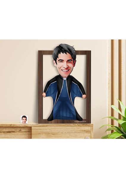 Kişiye Özel Erkek Extreme Sport Karikatürlü 3D Ahşap Tablo-1, Sevgiliye Hediye, Arkadaşa Hediye, Doğum Günü Hediyesi modelleri