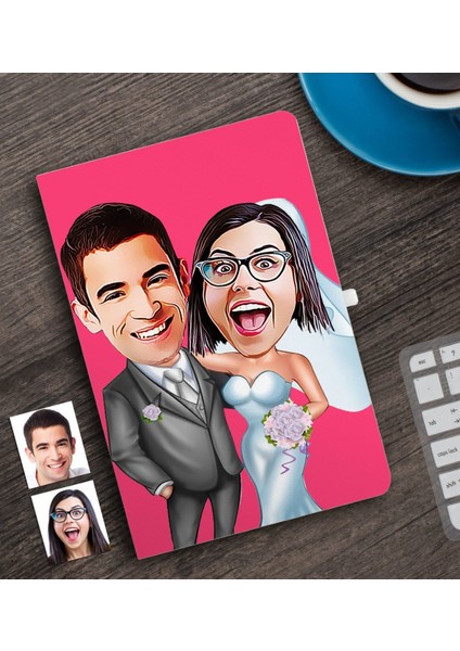 Kişiye Özel Evleniyoruz Karikatürlü Defter-5